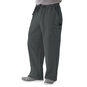 Medline Illinois Avenue Men's Athletic Cargo Scrub Pants with 7 Pockets - Illinois ave Men's Athletic Cargo Scrub Pants with 7 Pockets, Size XXS Tall Inseam, Charcoal - 5800CHRXXST