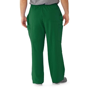 Medline Illinois Avenue Men's Athletic Cargo Scrub Pants with 7 Pockets - Illinois ave Men's Athletic Cargo Scrub Pants with 7 Pockets, Size XXS Regular Inseam, Hunter Green - 5800HTRXXS