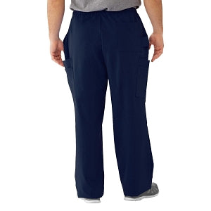 Medline Illinois Avenue Men's Athletic Cargo Scrub Pants with 7 Pockets - Illinois ave Men's Athletic Cargo Scrub Pants with 7 Pockets, Size 5XL Tall Inseam, Navy - 5800NVY5XLT