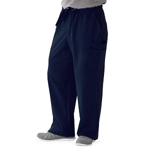 Medline Illinois Avenue Men's Athletic Cargo Scrub Pants with 7 Pockets - Illinois ave Men's Athletic Cargo Scrub Pants with 7 Pockets, Size XL Tall Inseam, Navy - 5800NVYXLT