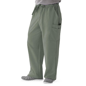 Medline Illinois Avenue Men's Athletic Cargo Scrub Pants with 7 Pockets - Illinois ave Men's Athletic Cargo Scrub Pants with 7 Pockets, Size 2XL Tall Inseam, Olive - 5800OLVXXLT