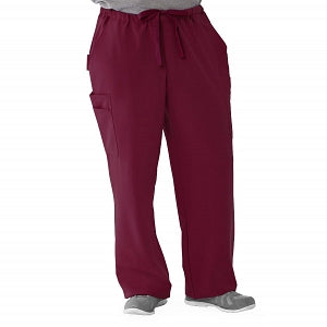 Medline Illinois Avenue Men's Athletic Cargo Scrub Pants with 7 Pockets - Illinois ave Men's Athletic Cargo Scrub Pants with 7 Pockets, Size L Tall Inseam, Wine - 5800WNELT
