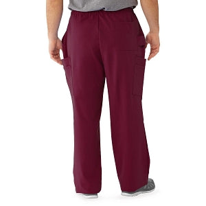 Medline Illinois Avenue Men's Athletic Cargo Scrub Pants with 7 Pockets - Illinois ave Men's Athletic Cargo Scrub Pants with 7 Pockets, Size XS Tall Inseam, Wine - 5800WNEXST