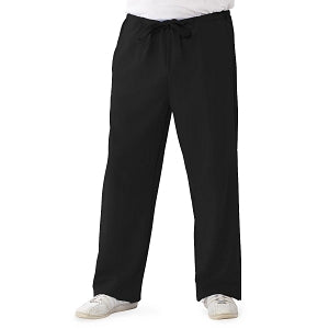 Medline Newport ave Unisex Stretch Fabric Scrub Pants with Drawstring - Newport ave Unisex Drawstring Waist Scrub Pants with 3 Pockets, Size 5XL Tall Inseam, Black - 5900BLK5XLT