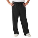 Medline Newport ave Unisex Stretch Fabric Scrub Pants with Drawstring - Newport ave Unisex Drawstring Waist Scrub Pants with 3 Pockets, Size M Tall Inseam, Black - 5900BLKMT