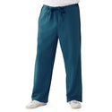 Medline Newport ave Unisex Stretch Fabric Scrub Pants with Drawstring - Newport ave Unisex Drawstring Waist Scrub Pants with 3 Pockets, Size S Regular Inseam, Caribbean Blue - 5900CRBS