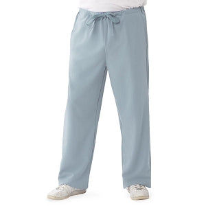 Medline Newport ave Unisex Stretch Fabric Scrub Pants with Drawstring - Newport ave Unisex Drawstring Waist Scrub Pants with 3 Pockets, Size S Tall Inseam, Light Gray - 5900GRYST