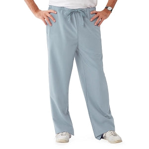 Medline Newport ave Unisex Stretch Fabric Scrub Pants with Drawstring - Newport ave Unisex Drawstring Waist Scrub Pants with 3 Pockets, Size XXS Petite Inseam, Light Gray - 5900GRYXXSP