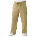 Medline Newport ave Unisex Stretch Fabric Scrub Pants with Drawstring - Newport ave Unisex Drawstring Waist Scrub Pants with 3 Pockets, Size XS Regular Inseam, Khaki - 5900KHKXS
