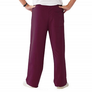 Medline Newport ave Unisex Stretch Fabric Scrub Pants with Drawstring - Newport ave Unisex Drawstring Waist Scrub Pants with 3 Pockets, Size XS Regular Inseam, Wine - 5900WNEXS