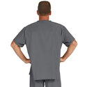 Medline Fifth ave Unisex Stretch Fabric V-Neck Scrub Top with 1 Pocket - Fifth ave Unisex V-Neck Scrub Top with 1 Pocket, Size 5XL, Charcoal - 5910CHR5XL