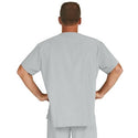 Medline Fifth ave Unisex Stretch Fabric V-Neck Scrub Top with 1 Pocket - Fifth ave Unisex V-Neck Scrub Top with 1 Pocket, Size S, Light Gray - 5910GRYS