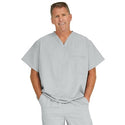 Medline Fifth ave Unisex Stretch Fabric V-Neck Scrub Top with 1 Pocket - Fifth ave Unisex V-Neck Scrub Top with 1 Pocket, Size XL, Light Gray - 5910GRYXL