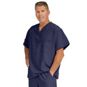 Medline Fifth ave Unisex Stretch Fabric V-Neck Scrub Top with 1 Pocket - Fifth ave Unisex V-Neck Scrub Top with 1 Pocket, Size XL, Navy - 5910NVYXL