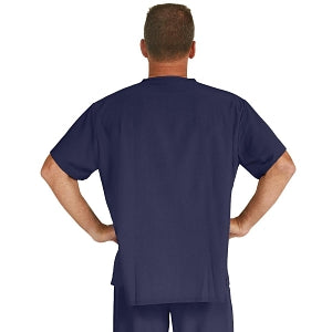 Medline Fifth ave Unisex Stretch Fabric V-Neck Scrub Top with 1 Pocket - Fifth ave Unisex V-Neck Scrub Top with 1 Pocket, Size XS, Navy - 5910NVYXS