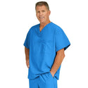 Medline Fifth ave Unisex Stretch Fabric V-Neck Scrub Top with 1 Pocket - Fifth ave Unisex V-Neck Scrub Top with 1 Pocket, Size XL, Royal Blue - 5910RYLXL