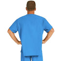 Medline Fifth ave Unisex Stretch Fabric V-Neck Scrub Top with 1 Pocket - Fifth ave Unisex V-Neck Scrub Top with 1 Pocket, Size XS, Royal Blue - 5910RYLXS