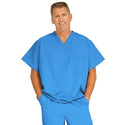 Medline Fifth ave Unisex Stretch Fabric V-Neck Scrub Top with 1 Pocket - Fifth ave Unisex V-Neck Scrub Top with 1 Pocket, Size 3XL, Royal Blue - 5910RYLXXXL