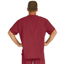 Medline Fifth ave Unisex Stretch Fabric V-Neck Scrub Top with 1 Pocket - Fifth ave Unisex V-Neck Scrub Top with 1 Pocket, Size 4XL, Wine - 5910WNE4XL