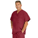 Medline Fifth ave Unisex Stretch Fabric V-Neck Scrub Top with 1 Pocket - Fifth ave Unisex V-Neck Scrub Top with 1 Pocket, Size XXS, Wine - 5910WNEXXS