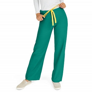 Medline AngelStat Unisex Reversible Drawstring Waist Scrub Pants - AngelStat Unisex Reversible Drawstring Waist Scrub Pants with Angelica Color-Coding, Size 3XL Regular Inseam, Emerald - 600NJTXXXL-CA