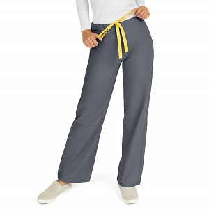 Medline AngelStat Unisex Reversible Drawstring Waist Scrub Pants - AngelStat Unisex Reversible Drawstring Waist Scrub Pants with Medline Color-Coding, Size XS Tall Inseam, Charcoal - 601NCCXS-CM