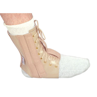 Alimed Leather Lace-Up Ankle Immobilizer Leather Ankle Immobilizer, Small - 60665/NA/SM