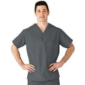 Medline AngelStat Unisex Reversible V-Neck Scrub Top with 2 Pockets - AngelStat Unisex Reversible V-Neck 2-Pocket Scrub Top with Medline Color-Coding, Size 3XL, Charcoal - 610NCCXXXL-CM