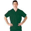 Medline AngelStat Unisex Reversible V-Neck Scrub Top with 2 Pockets - AngelStat Unisex Reversible V-Neck 2-Pocket Scrub Top with Angelica Color-Coding, Size S, Hunter Green - 610NHGS-CA