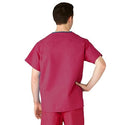 Medline AngelStat Unisex Reversible V-Neck Scrub Top with 2 Pockets - AngelStat Unisex Reversible V-Neck 2-Pocket Scrub Top with Angelica Color-Coding, Size 2XL, Raspberry - 610NTRXXL-CA