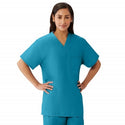 Medline AngelStat Unisex Reversible V-Neck Scrub Top with 4 Pockets - AngelStat Unisex Reversible V-Neck 4-Pocket Scrub Top with Medline Color-Coding, Size M, Peacock - 630NBTM-CM
