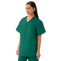 Medline AngelStat Unisex Reversible V-Neck Scrub Top with 4 Pockets - AngelStat Unisex Reversible V-Neck 4-Pocket Scrub Top with Angelica Color-Coding, Size XL, Hunter Green - 630NHGXL-CA