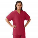 Medline AngelStat Unisex Reversible V-Neck Scrub Top with 4 Pockets - AngelStat Unisex Reversible V-Neck 4-Pocket Scrub Top with Angelica Color-Coding, Size 2XL, Raspberry - 630NTRXXL-CA