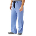 Medline Unisex 100% Cotton Reversible Drawstring Scrub Pants - 100% Cotton Reversible Scrub Pants, Ciel, Unisex Size XL - 649MHSXL
