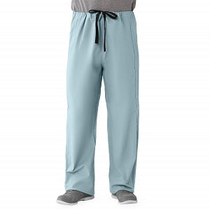 Medline Unisex 100% Cotton Reversible Drawstring Scrub Pants - 100% Cotton Reversible Scrub Pants, Misty, Unisex Size 3XL - 649MZSXXXL
