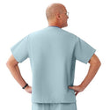 Medline Unisex 100% Cotton Reversible Hyperbaric Scrub Top with Pockets - Unisex 100% Cotton Reversible Hyperbaric Scrub Top with Medline Color-Coding, Size 3XL, Misty - 658MZSXXXL-CM