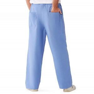 Medline Unisex 100% Cotton Reversible Hyperbaric Drawstring Scrub Pants - Unisex 100% Cotton Reversible Hyperbaric Drawstring Scrub Pants with Medline Color-Coding, Size XL Regular Inseam, Ceil Blue - 659MHSXL-CM