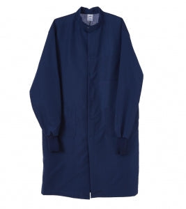 Medline Unisex ASEP Barrier Lab Coats - ASEP Unisex Barrier Lab Coat, Navy, Size L - 6623BNWL