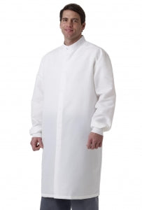 Medline Unisex ASEP Barrier Lab Coats - Unisex Barrier Lab Coat without Pockets, White, Size 2XL - 6623BQWNPXXL