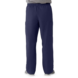 Medline AngelStat Unisex Elastic Waist Cargo Scrub Pants - AngelStat Unisex Elastic Waist Cargo Scrub Pants, Size 2XL Regular Inseam, Navy - 674NNTXXLM