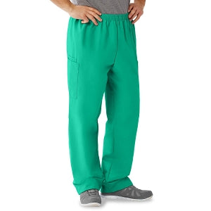 Medline AngelStat Unisex Elastic Waist Cargo Scrub Pants - AngelStat Unisex Elastic Waist Cargo Scrub Pants, Size 2XL Regular Inseam, Jade - 674NTJXXLM