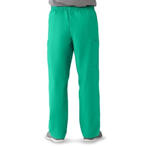 Medline AngelStat Unisex Elastic Waist Cargo Scrub Pants - AngelStat Unisex Elastic Waist Cargo Scrub Pants, Size 2XL Regular Inseam, Jade - 674NTJXXLM