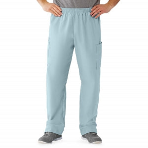 Medline AngelStat Unisex Elastic Waist Cargo Scrub Pants - AngelStat Unisex Elastic Waist Cargo Scrub Pants, Size 4XL Regular Inseam, Misty - 674NTZ4XLM