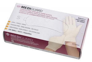 Medline MediGuard Synthetic Exam Gloves - CA Only - For California Only, MediGuard Powder-Free Stretch Vinyl Exam Gloves, Size S - 6MSV601