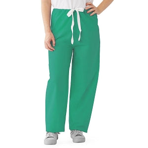 Medline Encore Unisex Reversible Scrub Pants with Drawstring Waist - Encore Unisex Reversible Drawstring Scrub Pants with Fashion Seal Color-Coding, Size XS Regular Inseam, Jade - 700PTJXS-CF