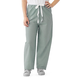 Medline Encore Unisex Reversible Scrub Pants with Drawstring Waist - Encore Unisex Reversible Drawstring Scrub Pants with Fashion Seal Color-Coding, Size S Regular Inseam, Misty - 700PTZS-CF
