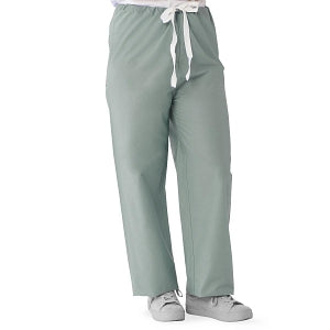 Medline Encore Unisex Reversible Scrub Pants with Drawstring Waist - Encore Unisex Reversible Drawstring Scrub Pants with Fashion Seal Color-Coding, Size XL Regular Inseam, Misty - 700PTZXL-CF
