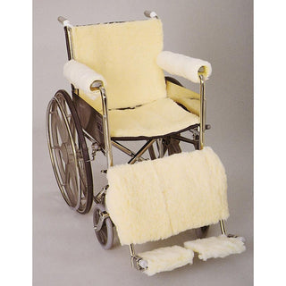 SkiL-Care Synthetic Sheepskin Wheelchair Accessories Wheelchair Back and Seat Pads, Sheepskin - 703050