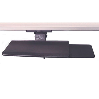 Alimed Retractable Keyboard Tray w/Mouse Pad or Mouse Tray Soft Wrist Rest, Blue - 70272