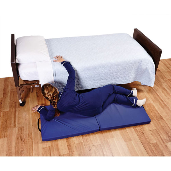 AliMed Economy Bi-Fold Bedside Fall Mat with Handles Bi-Fold Mat with Handles - 711075